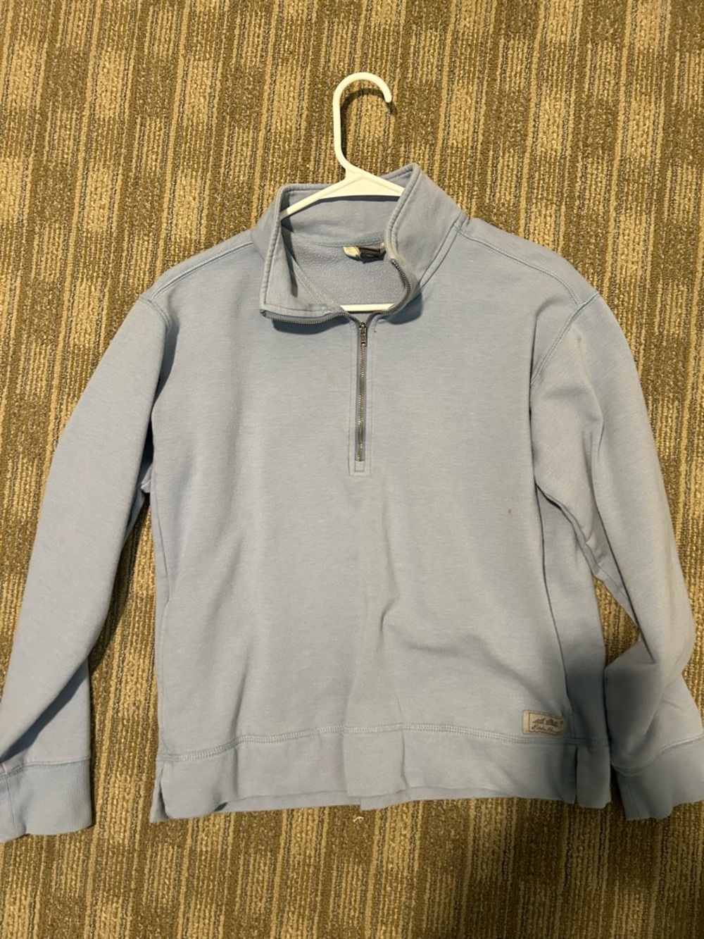 Eddie Bauer Light Blue Quarter-Zip Pullover
